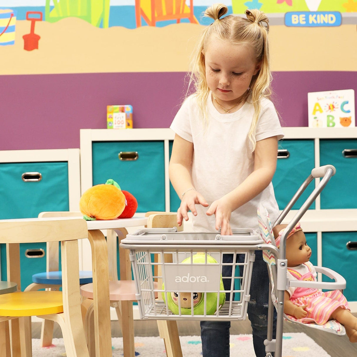 Adora Zig Zag Rainbow Shopping Cart