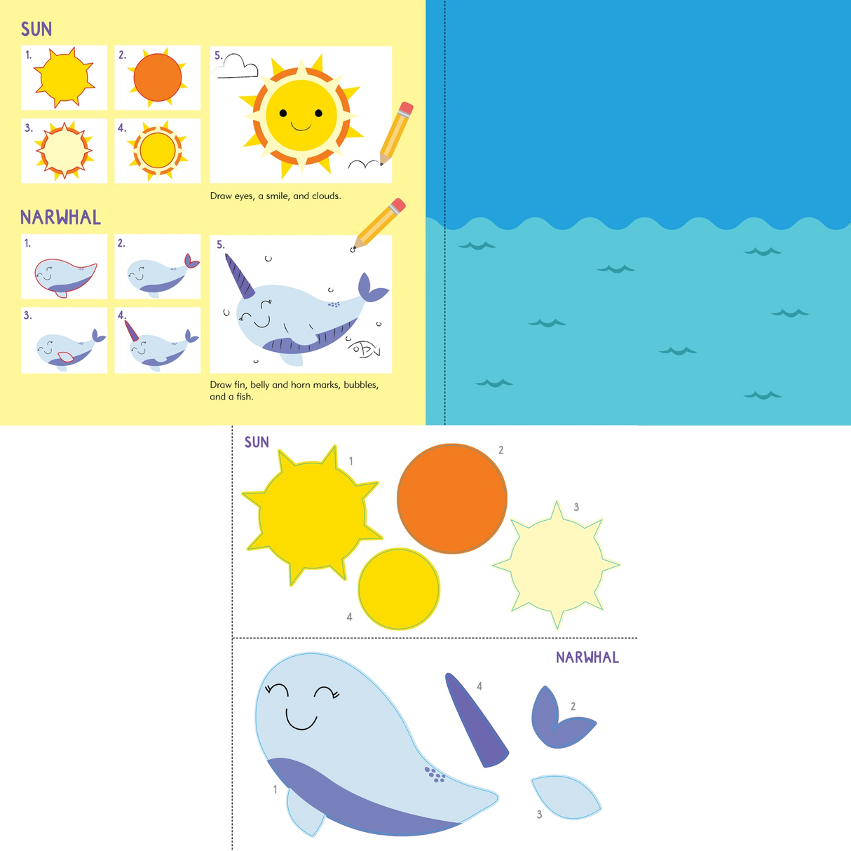 Sticker & Draw Unicorns & Friends (Create 30 Images)