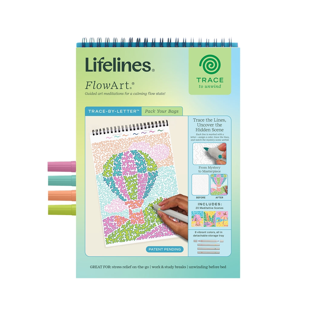 Lifelines FlowArt: Trace-By-Letter, Pack Your Bags