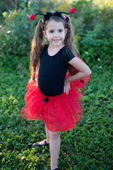 Glitter Ladybug Tutu With Wings & HB 4-6