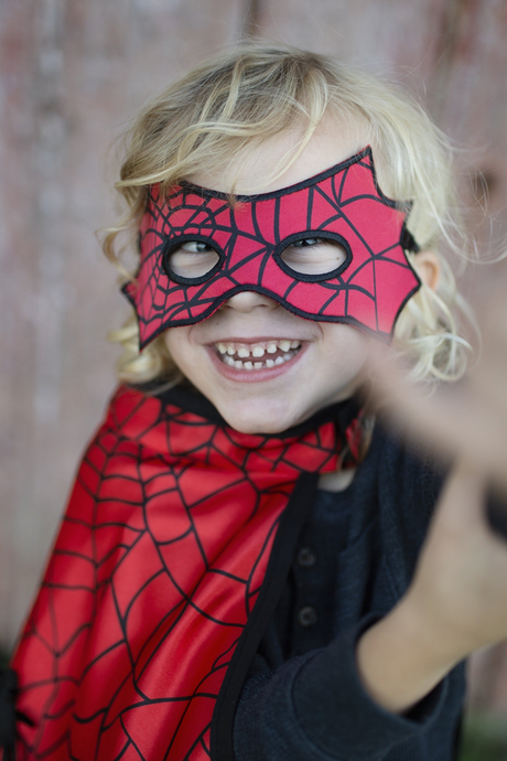 Reversible Spider/Bat Cape & Mask, Size 3-4