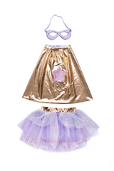 Super Duper Tutu, Cape & Mask Lilac/Rose Gold - Size 4/6