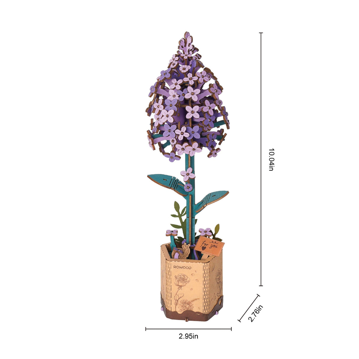 Modern Wooden Puzzle: Lilac