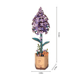 Modern Wooden Puzzle: Lilac