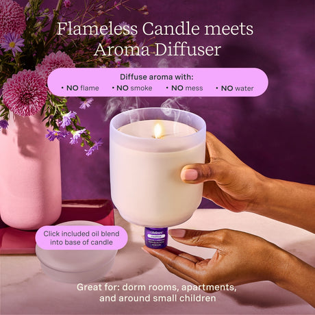 Lifelines Flameless Candle Diffuser Frost Cream