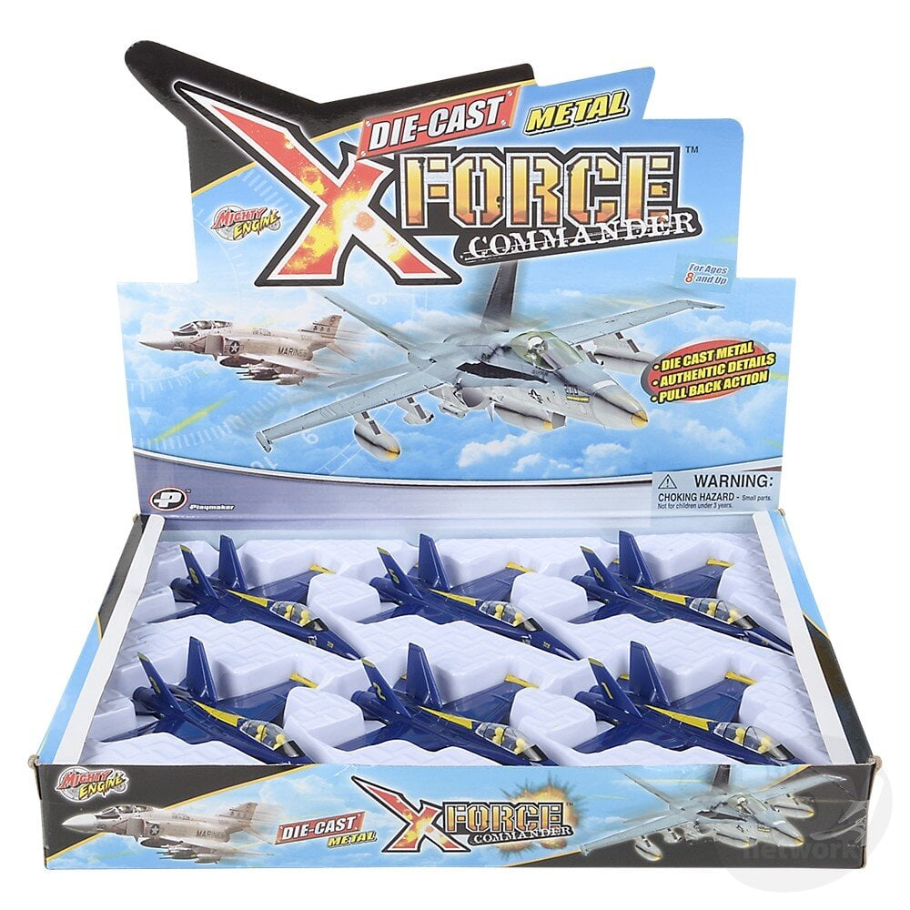 Die-Cast Pull Back F-18 Blue Angel 6.5"