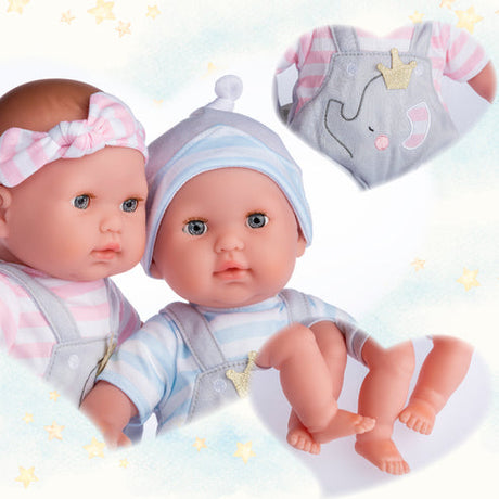 Berenguer Boutique Baby Doll Twins Gift Set - 15 in
