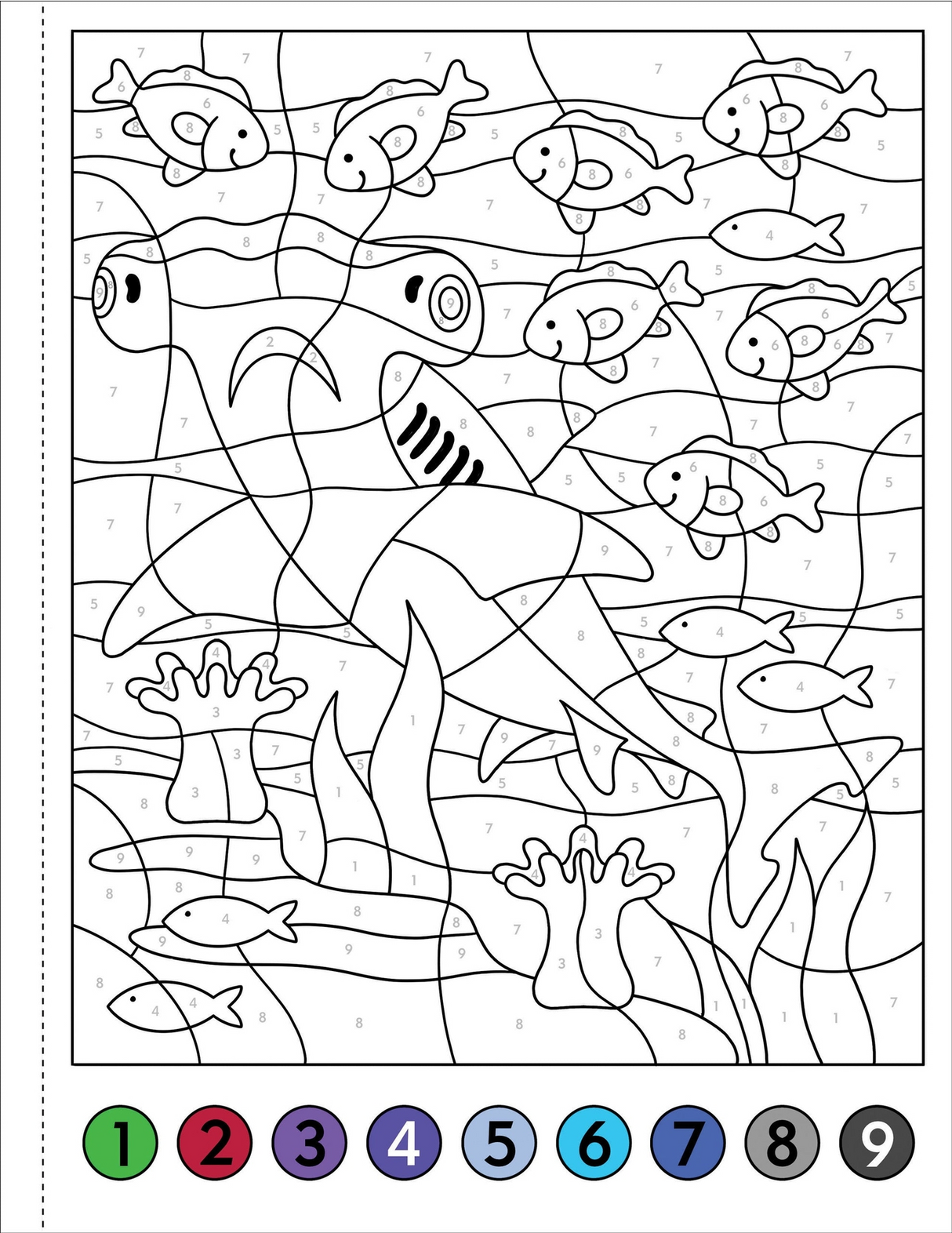 Color By Number Under the Sea