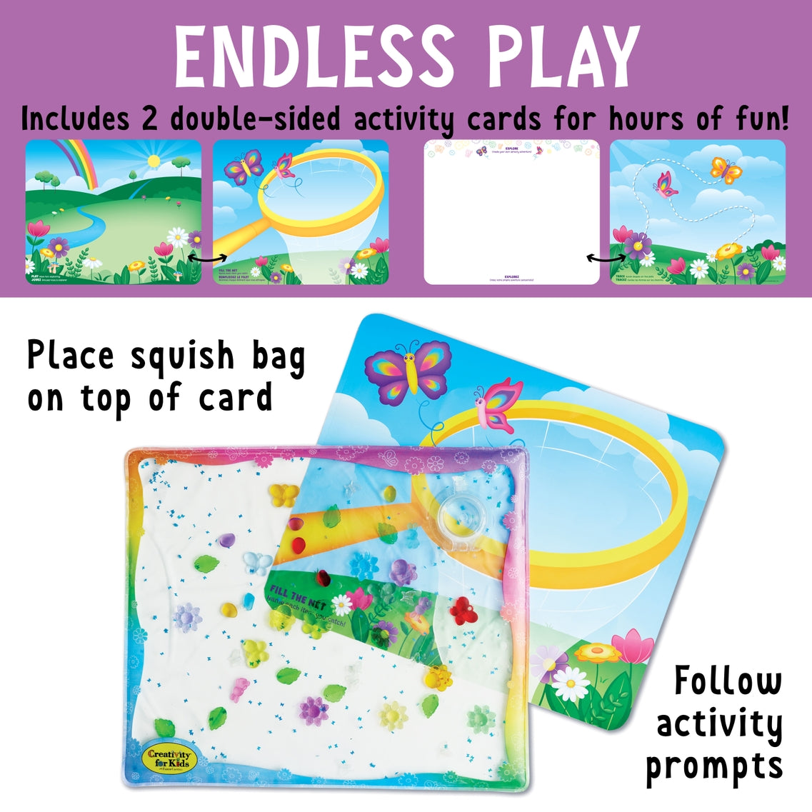 Sensory Squish Bag Butterfly Garden