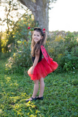 Glitter Ladybug Tutu With Wings & HB 4-6