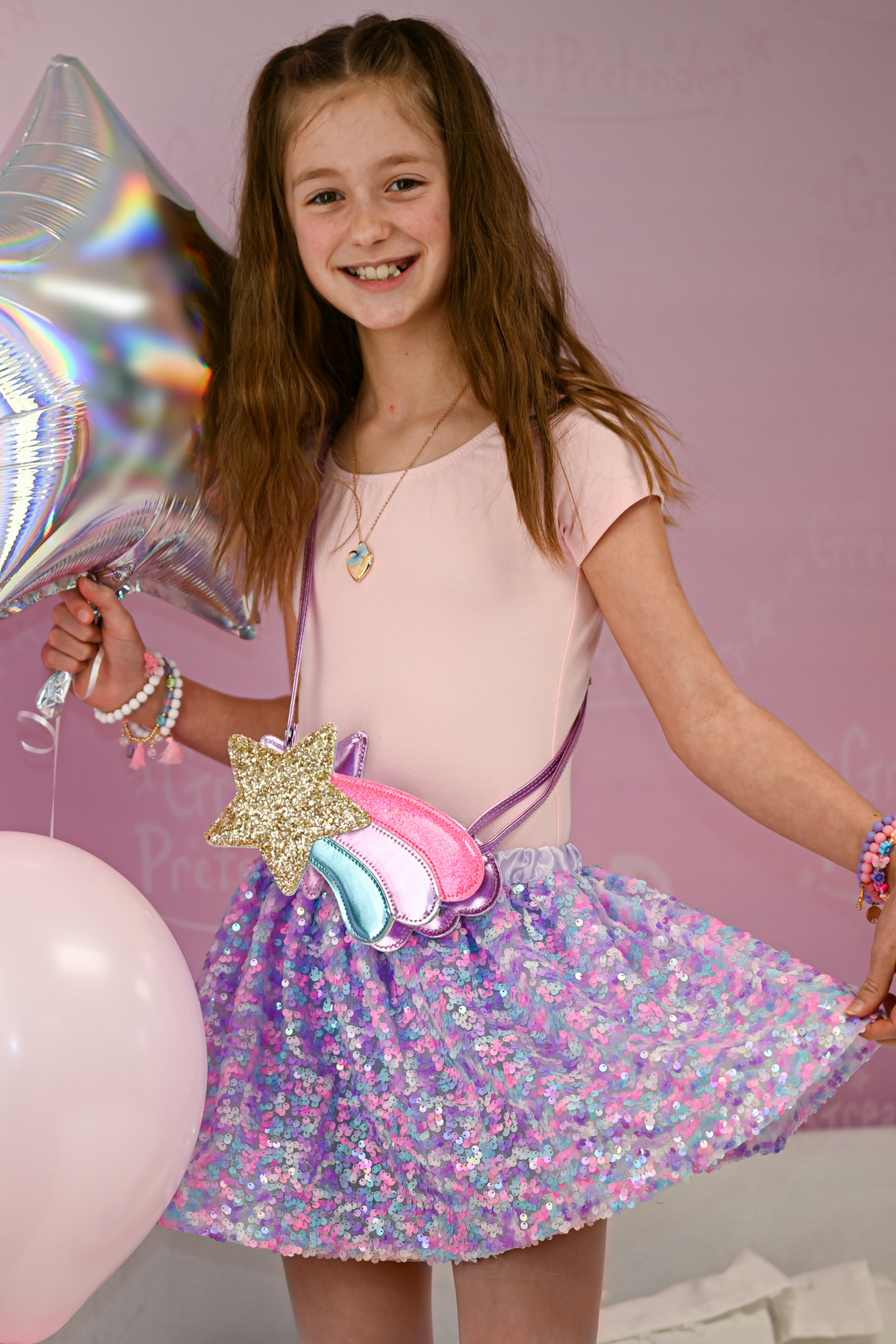 Purple Party Sequins Skirt Size 4-6