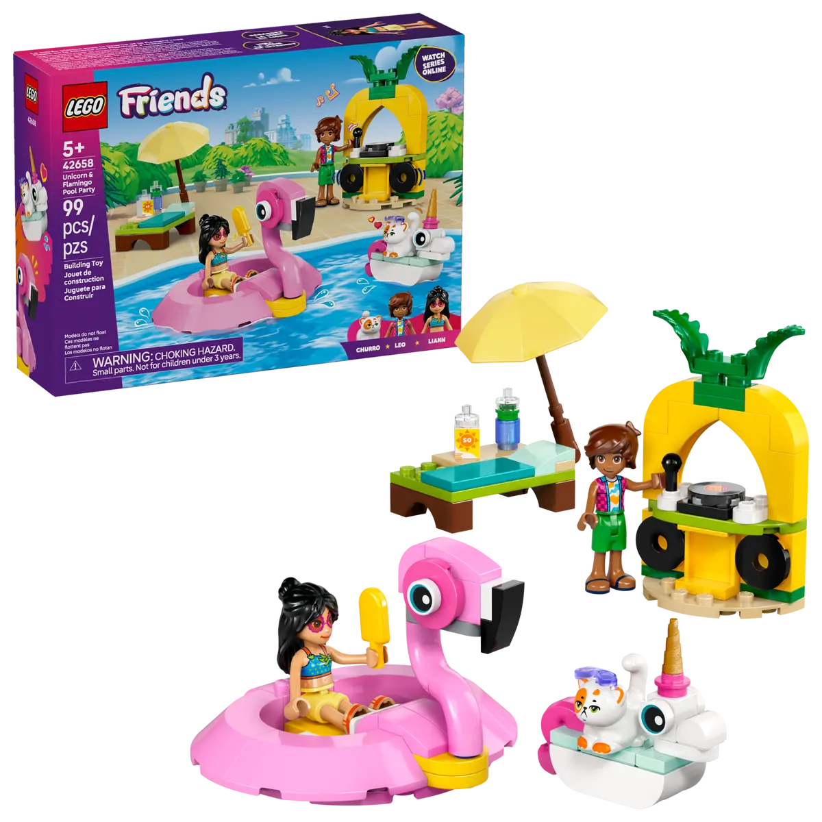LEGO Friends 42658 Unicorn & Flamingo Pool Party