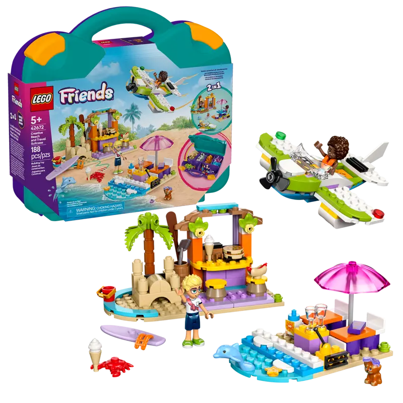 LEGO Friends 42672 Creative Beach and Travel Suitcase