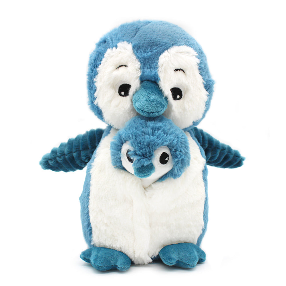 Les Ptipotos: Penguin Mom and Baby - Blue