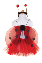 Glitter Ladybug Tutu With Wings & HB 4-6