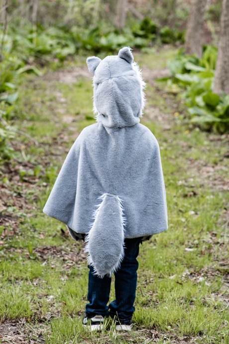Woodland Storybook Wolf Cape, Size 4-6