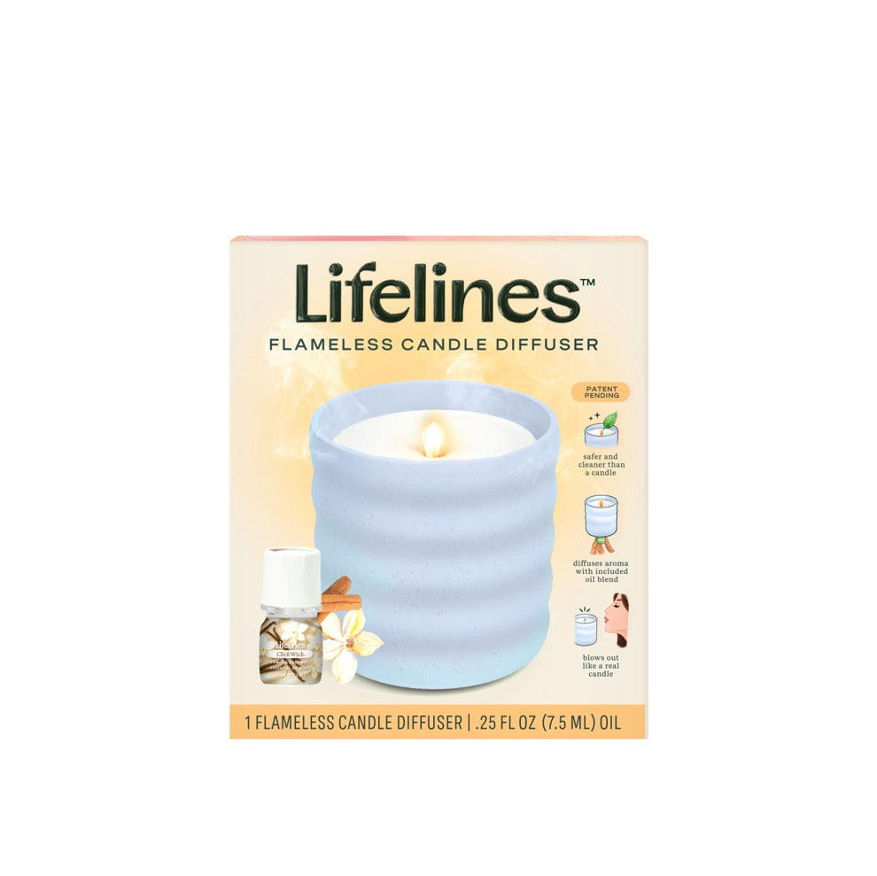 Lifelines Flameless Candle Diffuser Bubble Blue