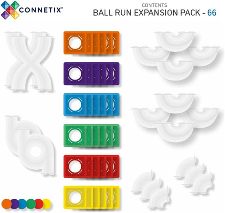 Connetix Rainbow Ball Run Expansion Pack 66 pc