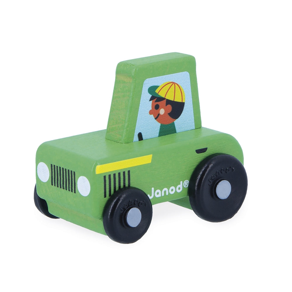 Janod Cross Roads Green Tractor