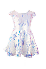 Sequins Concert Queen Dress Silver, Size 5/6