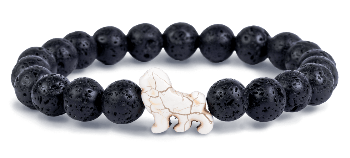 Fahlo Bracelet Lion Lava Stone