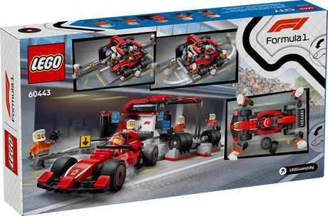 LEGO City 60443 F1 Pit Stop & Pit Crew with Ferrari Car