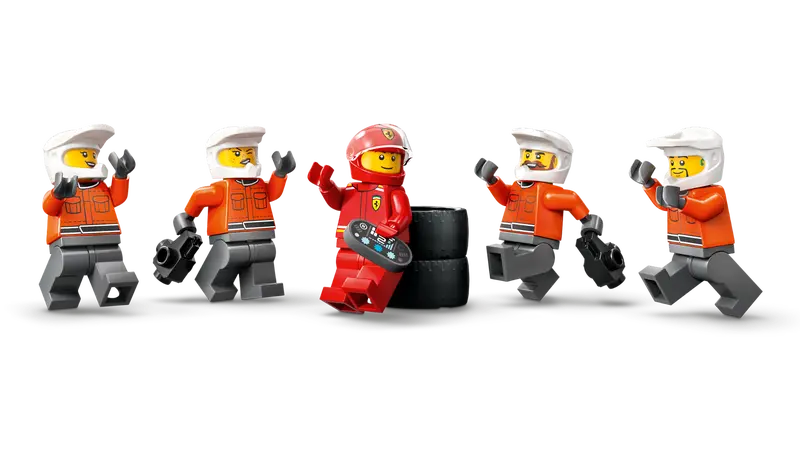 LEGO City 60443 F1 Pit Stop & Pit Crew with Ferrari Car