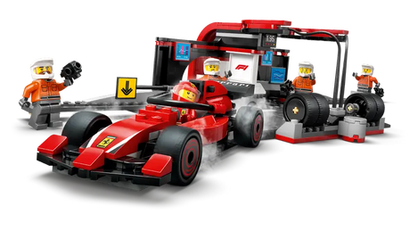 LEGO City 60443 F1 Pit Stop & Pit Crew with Ferrari Car
