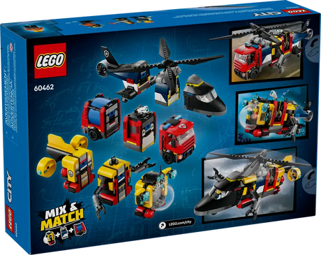 LEGO City 60462 Helicopter, Fire Truck & Submarine Remix