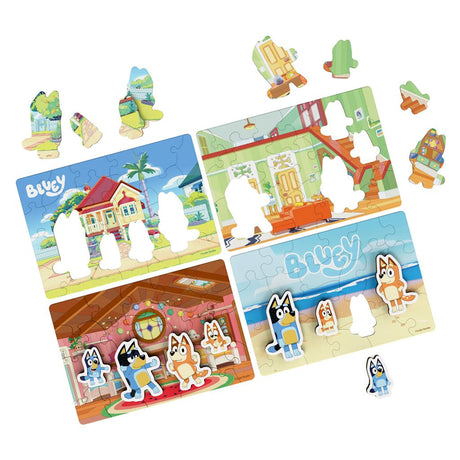 Bluey Wooden Puzzle 4 Pack