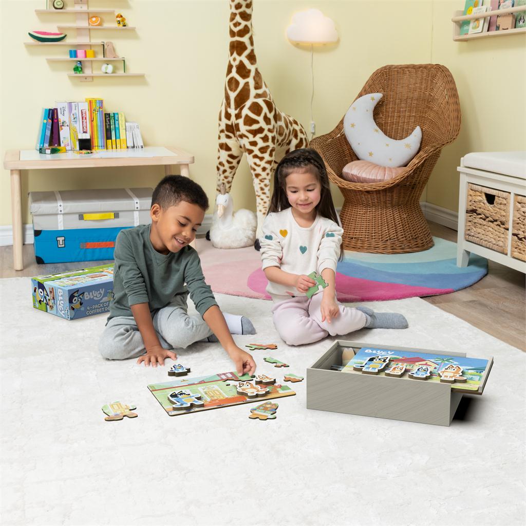 Bluey Wooden Puzzle 4 Pack