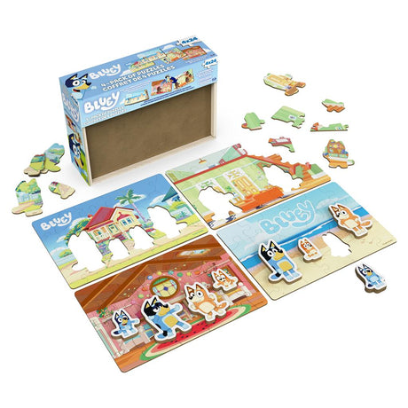 Bluey Wooden Puzzle 4 Pack