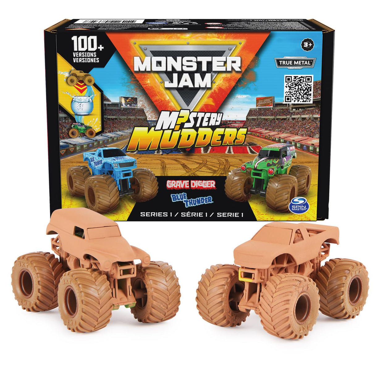 Monster Jam Mystery Mudders 2-Pack Official 1:64 Die-Cast