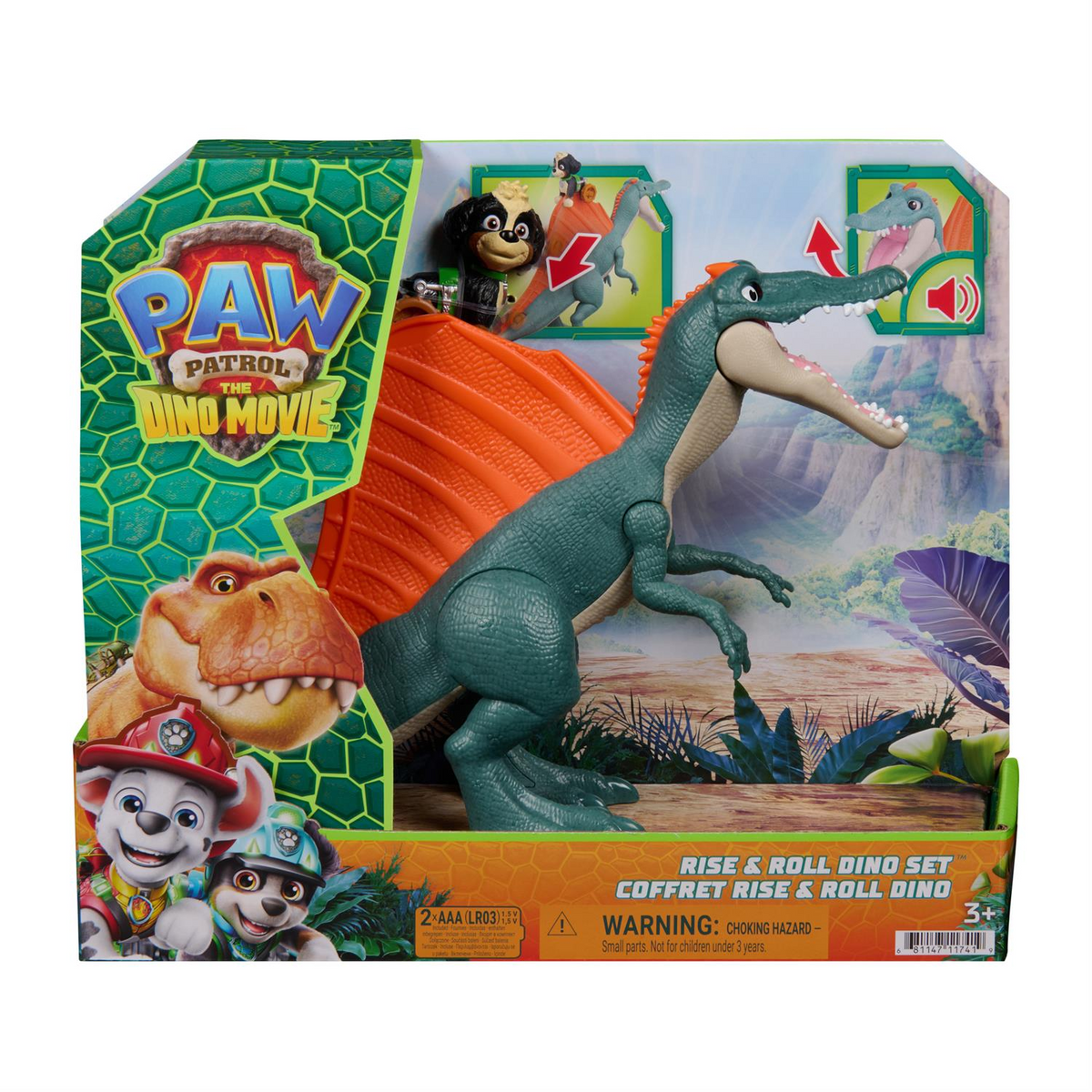 Paw Patrol: The Dino Movie, Rise & Roll Dino Set