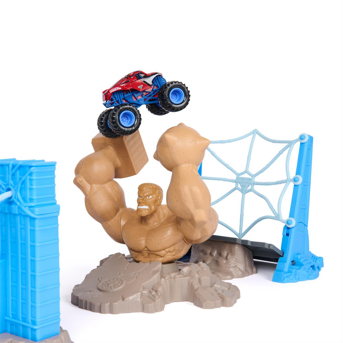 Monster Jam Spiderman Sandman City Battle Playset