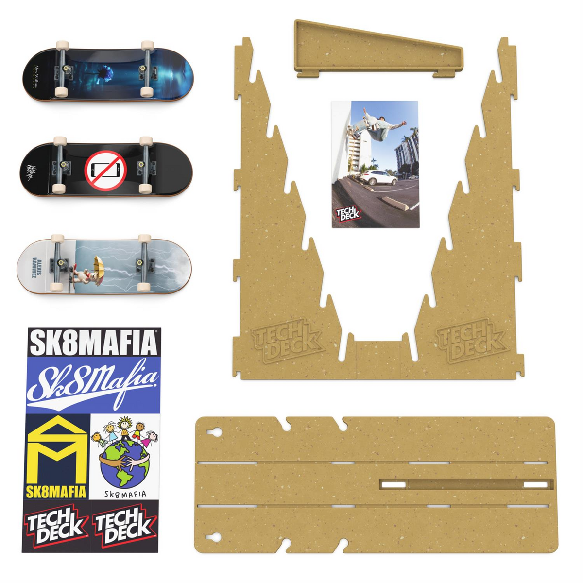 Tech Deck Fingerboard Display Stand and Skateboard Wall Mount - 1 Piece