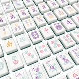 Mahjong Tile Set in Colorful Carrying Case