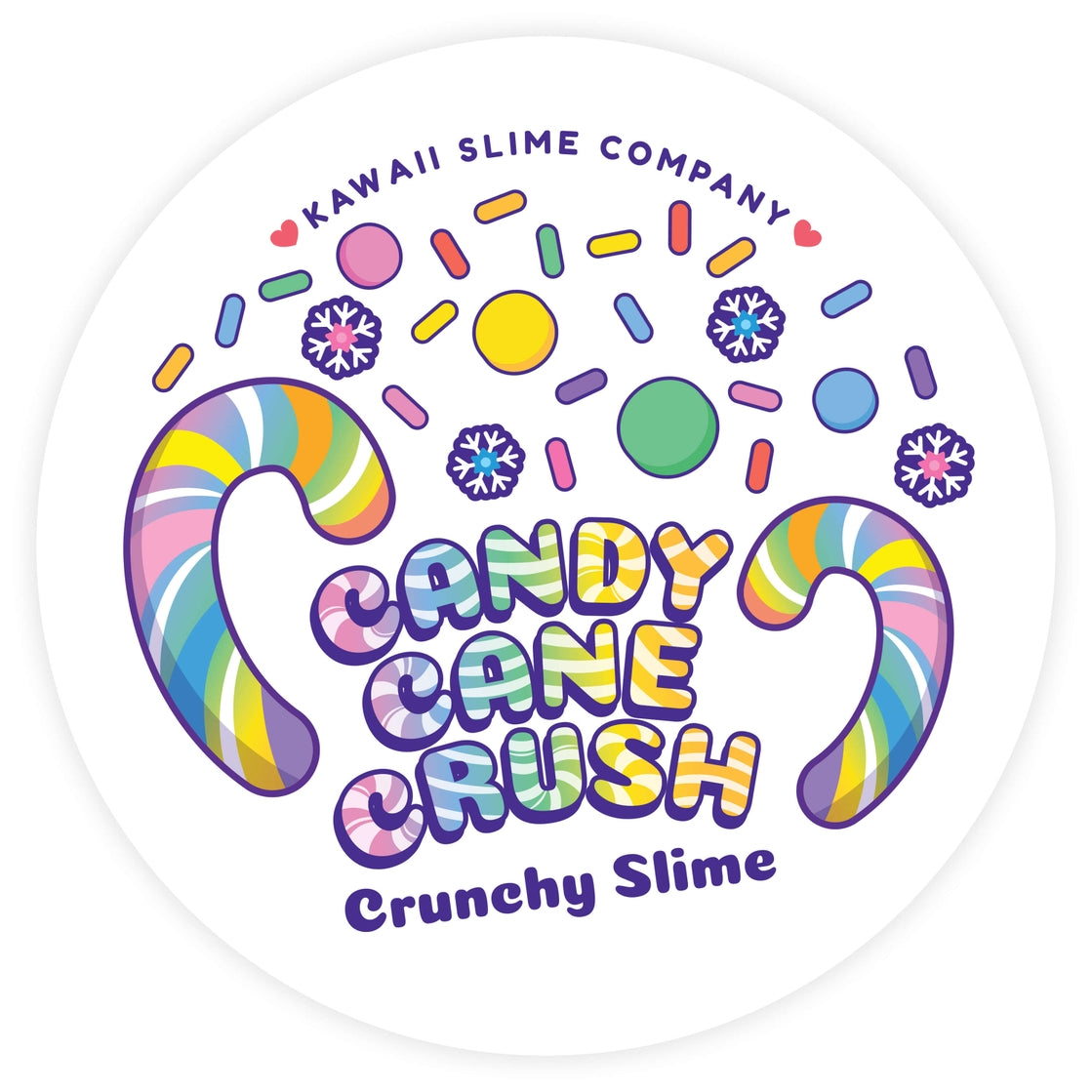 Candy Cane Crush Crunchy Kawaii Slime
