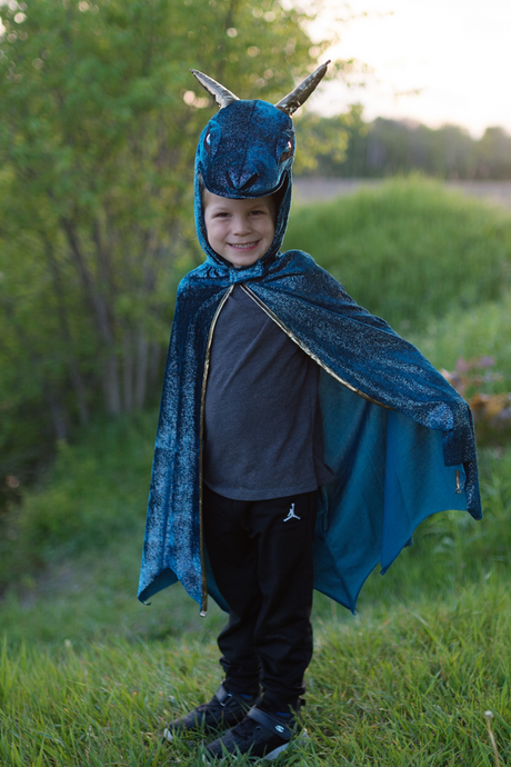 Starry Night Dragon Teal/Gold, Size 5-6