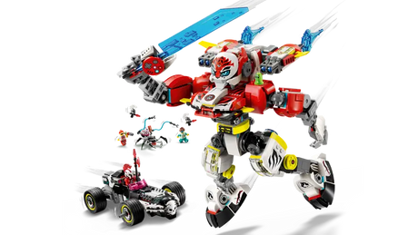 LEGO Dreamzzz 71497 Coopers Tiger Mech & Zeros Hot Rod Car