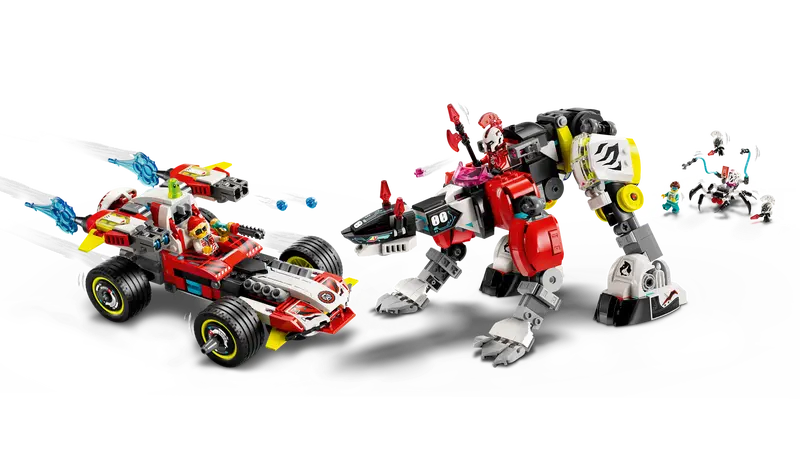 LEGO Dreamzzz 71497 Coopers Tiger Mech & Zeros Hot Rod Car