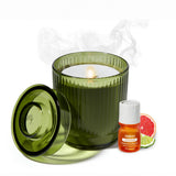 Lifelines Flameless Candle Diffuser Olive Ribbed