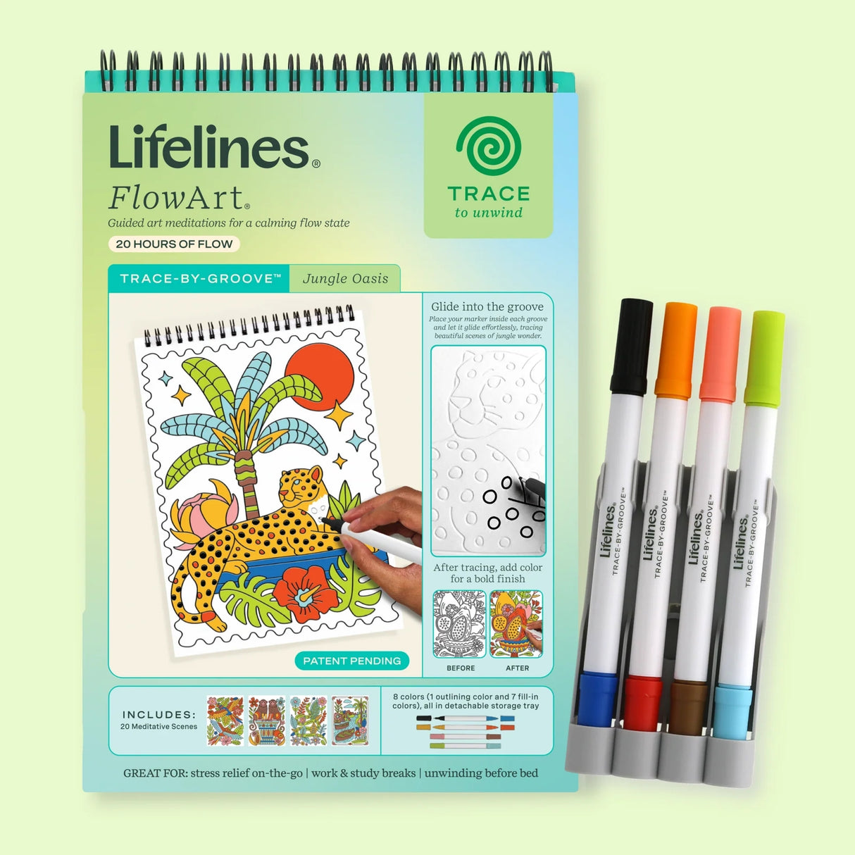 Lifelines FlowArt: Trace-By-Groove, Jungle Oasis