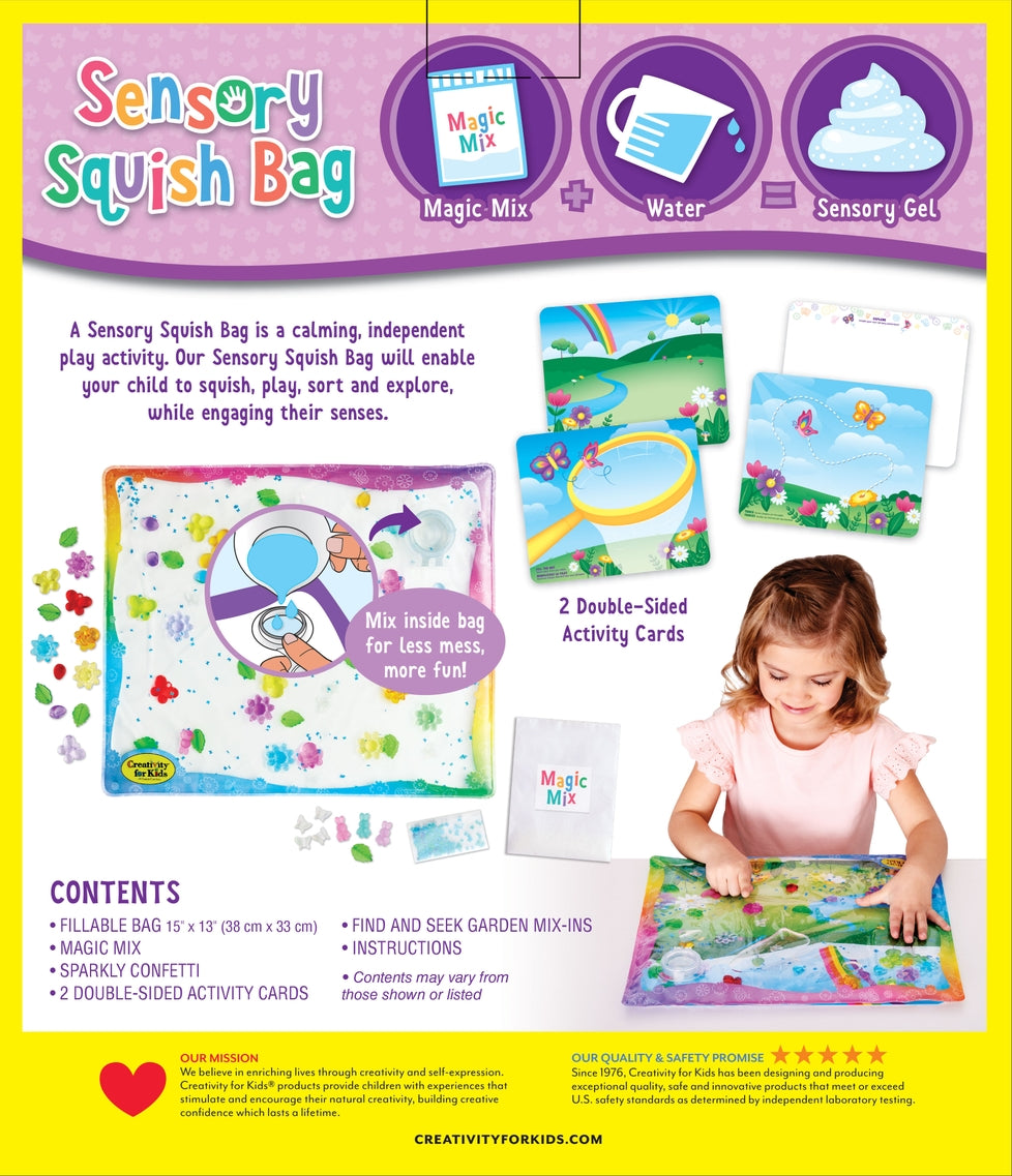 Sensory Squish Bag Butterfly Garden