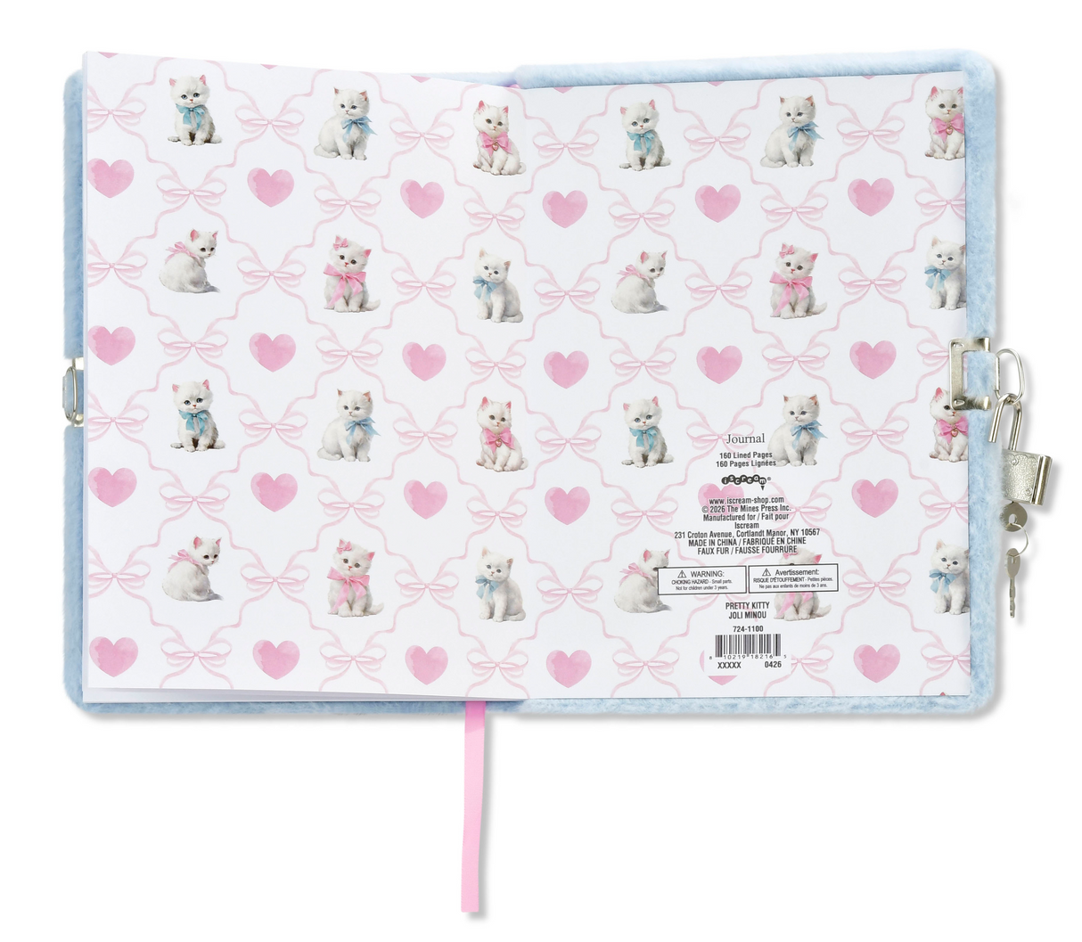 Pretty Kitty Lock and Key Journal