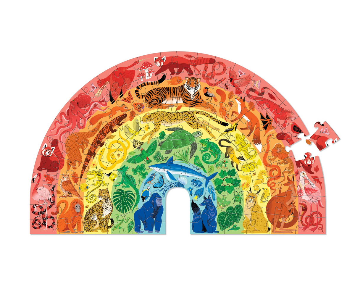 Rainbow Shaped 100 pc Animal Puzzle