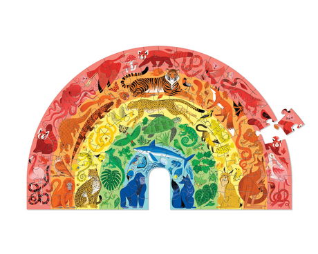 Rainbow Shaped 100 pc Animal Puzzle