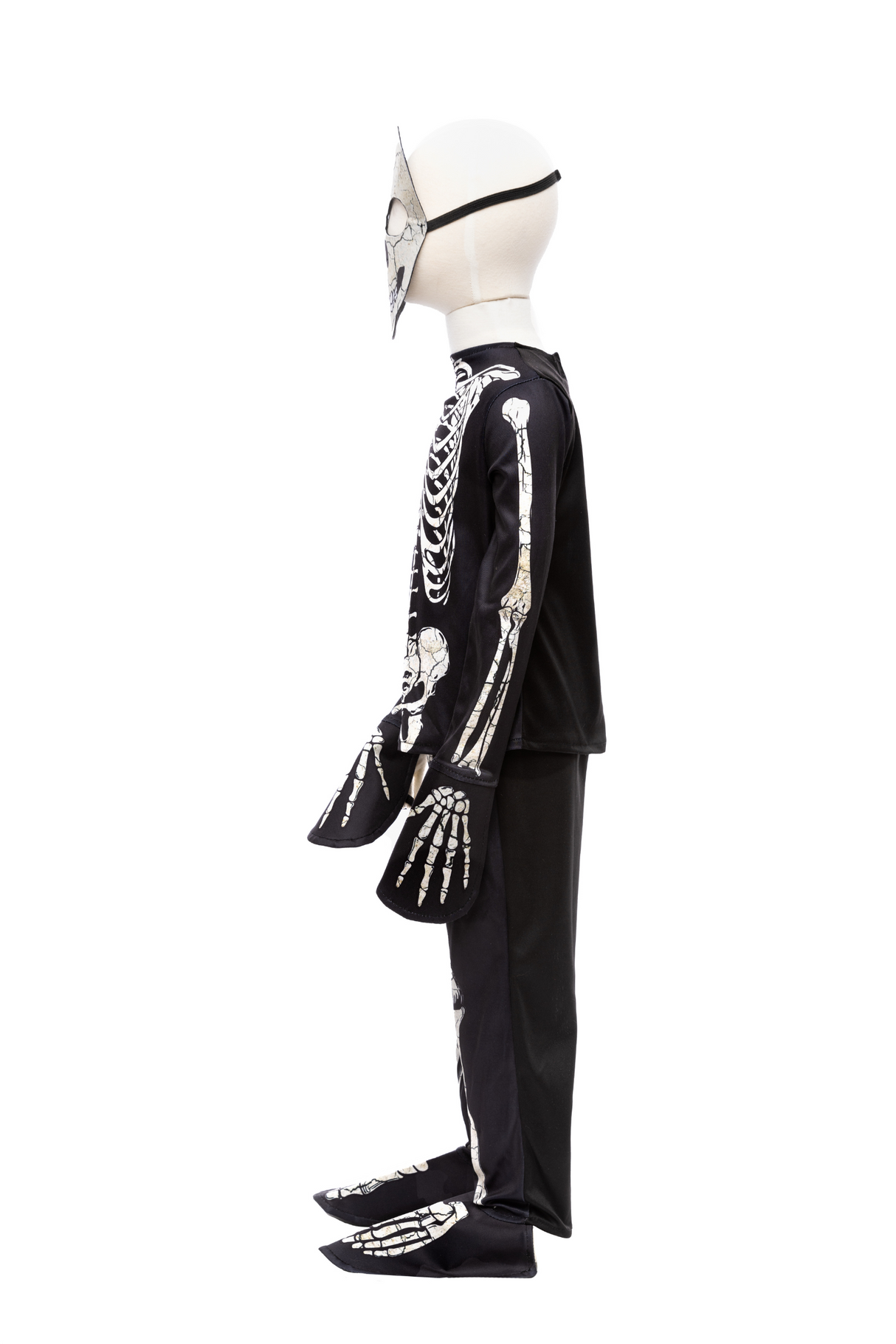 Glow in the Dark Skeleton Shirt, Pants & Mask 3/4