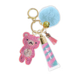 Trendy Lip Gloss with Keychain, Gummy Bear