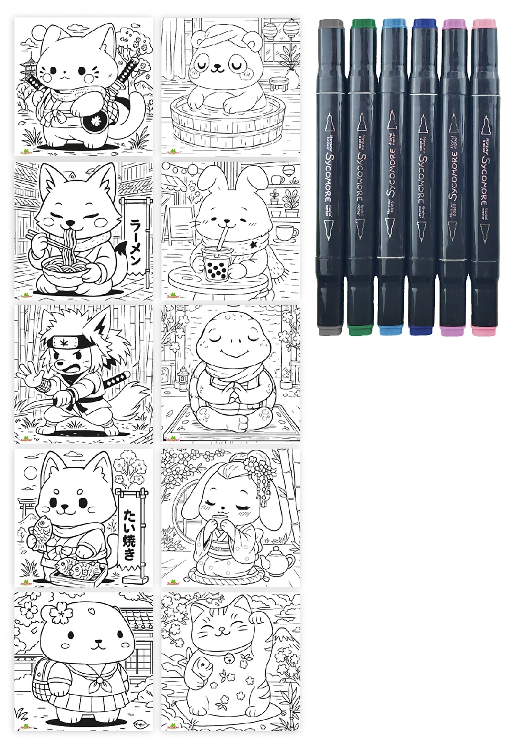 Artissimo -S Layout and Markers Kawaii Animals - 10y+